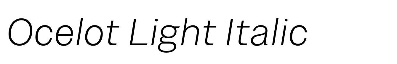 Ocelot Light Italic